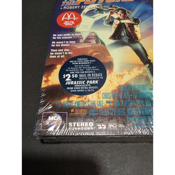Back to the Future (VHS, 1985) McDonalds Promo NEW FACTORY SEALED - Picture 10 of 11